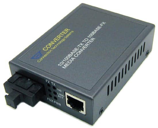 CTS CVT-100BTFC-30 Ethernet Converter, 100BASE-TX to 100BASE-FX (SC), Single-mode, up to 30KM