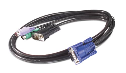 APC KVM Cable, VGA male to VGA male & 2xPS/2 male, 1.8