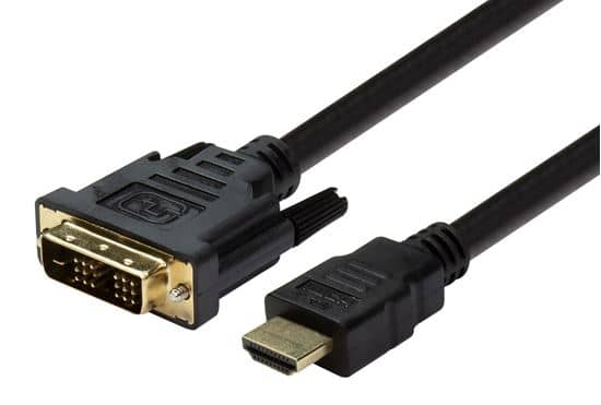 Dynamix DVI Cable, DVI-D male to HDMI Type A male, 2m