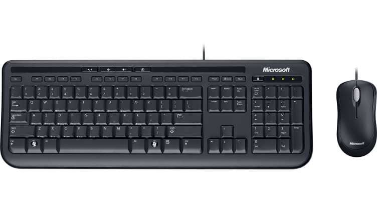 Microsoft Desktop 600 Keyboard & Mouse, USB, Black