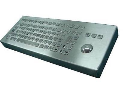 Inputel KB-CA3 Stainless Steel Keyboard, USB, Silver, Trackball
