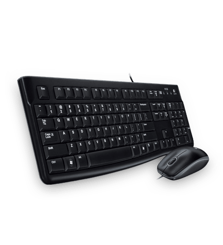 Logitech Desktop MK120 Keyboard & Mouse, USB, Black