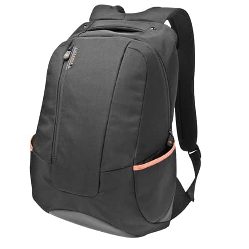 Everki Swift Light Notebook Backpack, up to 17", Black/Orange