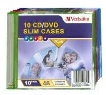 Verbatim CD/DVD Case, Slim Jewel Case, Coloured, 10 Slots