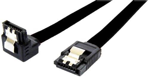 Dynamix SATA Cable, SATA 6 Gb/s to SATA 6 Gb/s 90 Degrees, 0.50m, Black