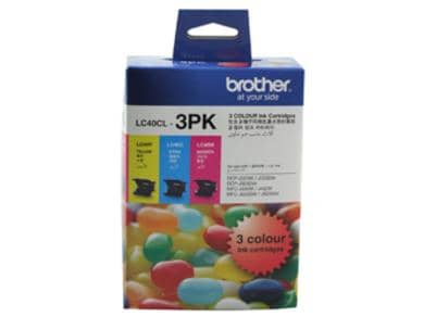 Brother LC40CL3PK Ink Cartridge, Cyan/Magenta/Yellow