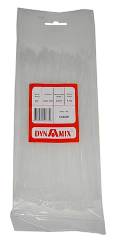Dynamix Cable Tie, 200mm x 2.5mm, 100-pack