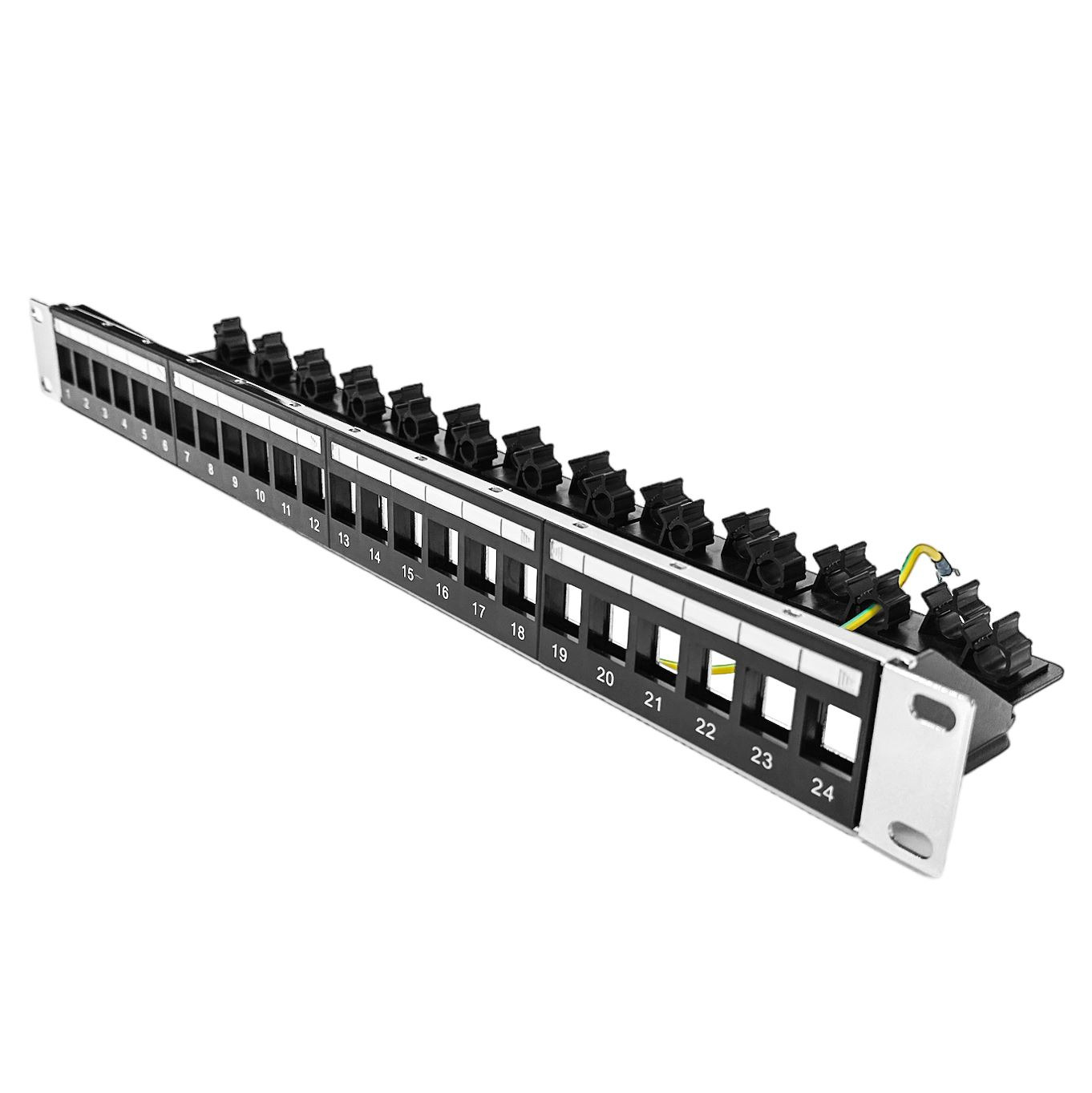 Dynamix Horizontal 19'' 1RU Unloaded 24 Port UTP Patch Panel, Keystone ...
